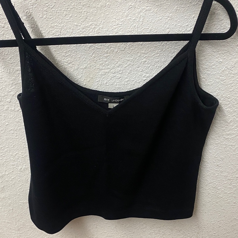St. John - Black Cardigan & Cami knit set-with Gold Buttons - Picture 9 of 11